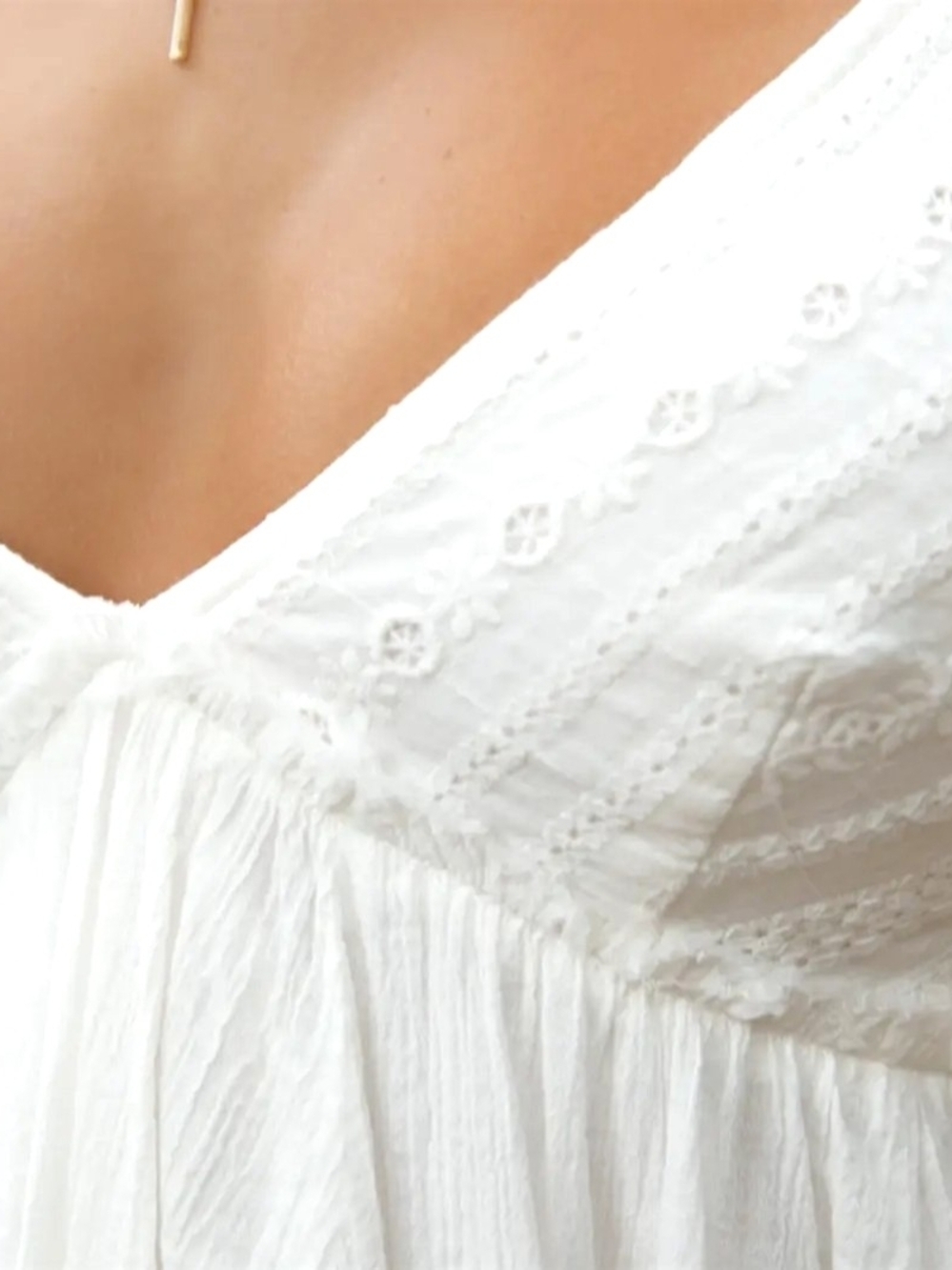 🚺 TicToc Lumi Embroidered Raw Hemline Baby Doll Dress — 100% Organic Cotton - Picture 5 of 10